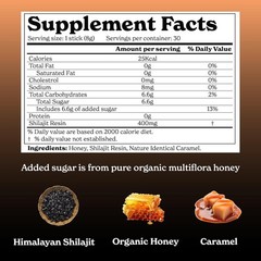 Better Alt Pure Himalayan Shilajit Caramel Honey Sticks Organic – 30 Sticks NEW