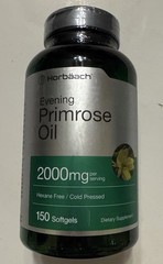 HORBAACH Evening Primrose Oil Capsules 2000mg | 150 Softgels | EXP 10/27