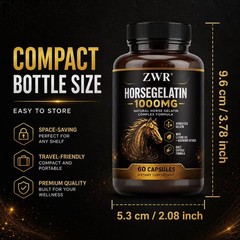 Horse Gelatin 1000MG Capsules – Hydrolyzed Gelatin Complex
