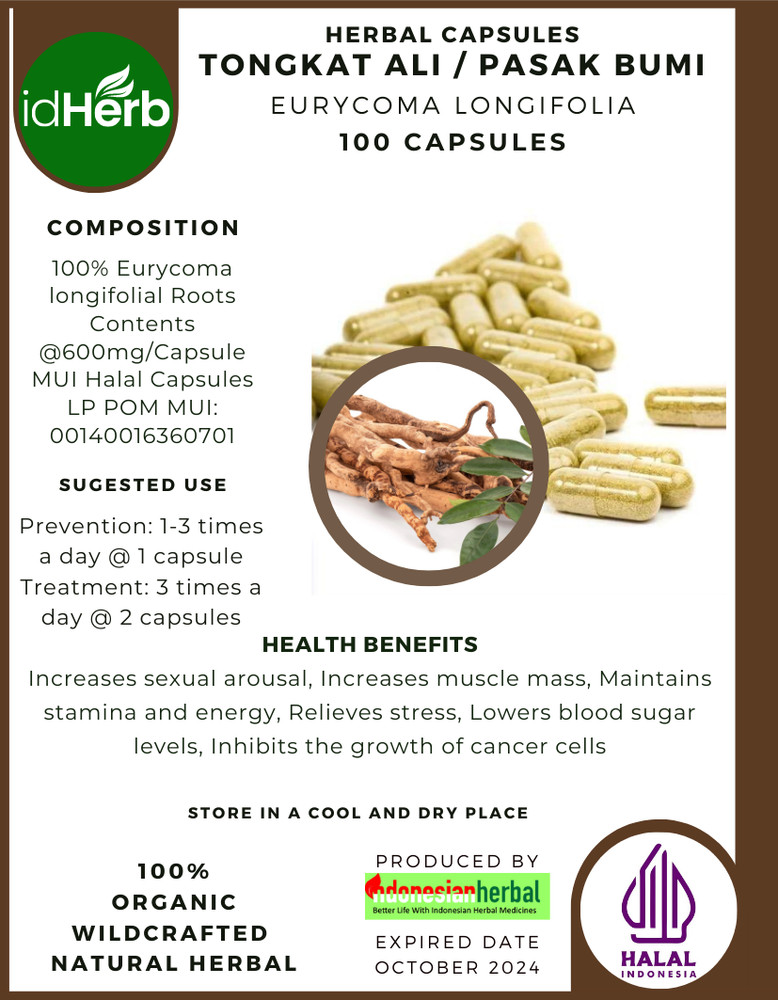 [idHerb] CAPSULES Eurycoma Longifolia Natural Organic Herbal Herbs