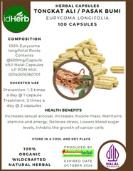[idHerb] CAPSULES Eurycoma Longifolia Natural Organic Herbal Herbs
