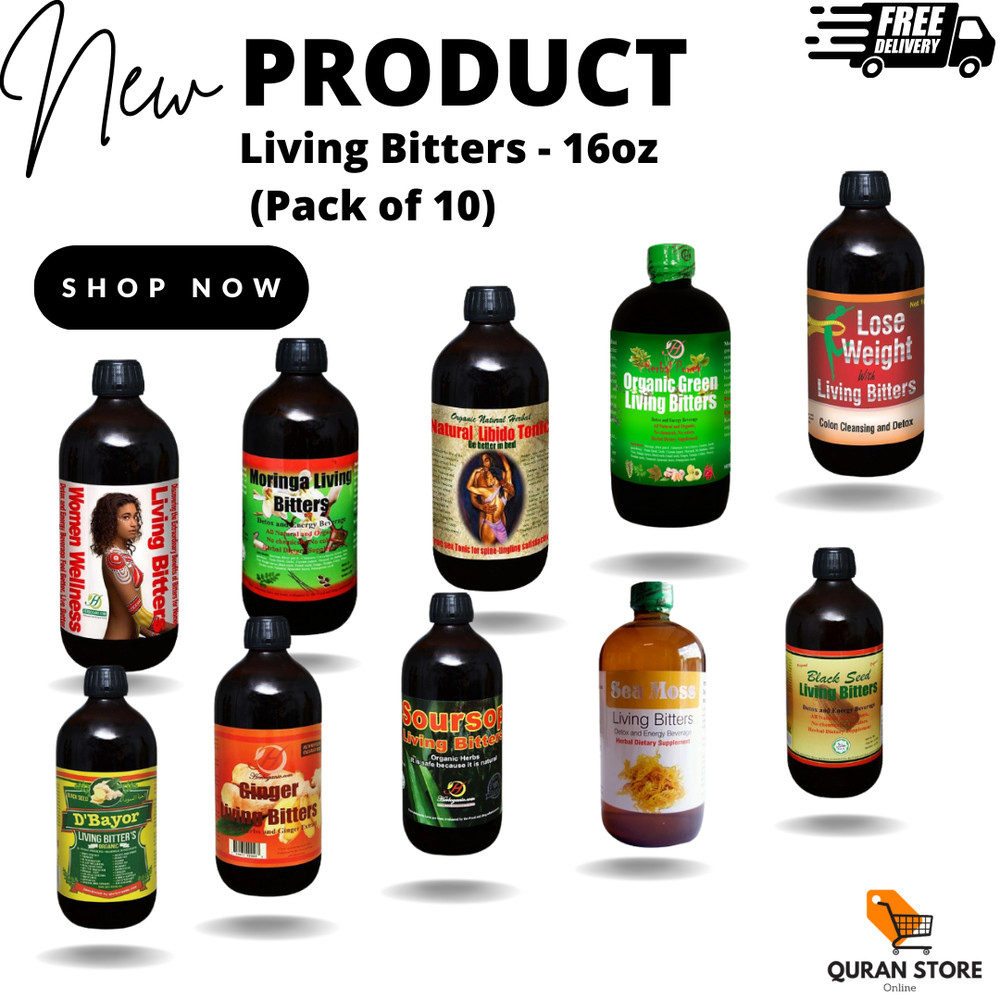 Living Bitters-Natural Remedy with Powerful Roots &Herbs-Detox Digestive-Pack 10