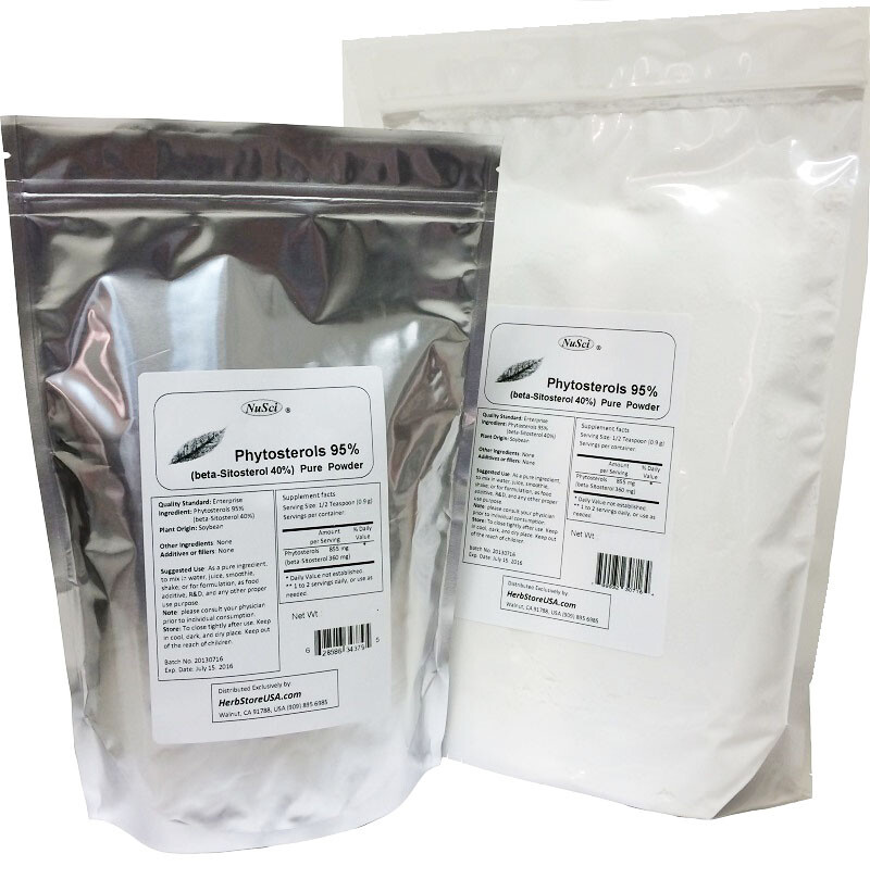 NuSci Pure Phytosterols beta sitosterol powder 250g (8.8 oz) cholesterol health