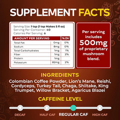 Wixar Mushroom Coffee Blend – Ten Treasure Mushrooms Extract Instant Coffee P…