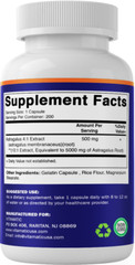 Vitamatic Astragalus Capsules 5000mg Supplement – 200 Count