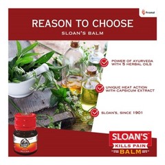 6 x Sloan’s Pain Relief Balm 20gm Kills Pain – |Joint|Body| Knee|Muscles|Pain FS
