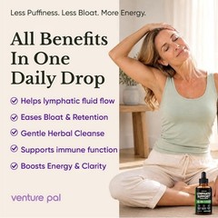 Venture Pal Lymphatic Support Liquid Drops 16-in-1 120 mL Alcohol-Free Vegan