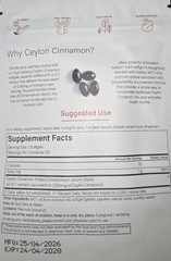 2 PACK LOT – Resia Ceylon Cinnamon Powder w/ MCT Oil 10g Sachets Softgels