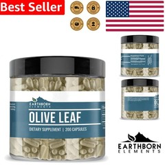 Olive Leaf Extract 200 Capsules Pure Undiluted Natural Herbal Supplement Adult