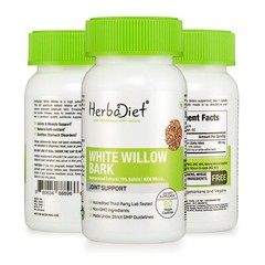 White Willow Bark Extract Capsules 15% Salicin Joint & Muscle Comfort Support