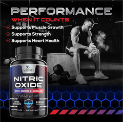 Nitric Oxide Booster Extra Strength – 3X Strength L-Arginine & Citrulline Supple