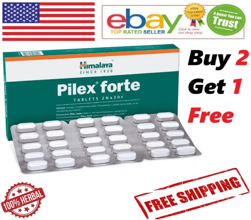 Himalaya PILEX FORTE For Piles Care With Long Expiry – 60 Tablets + Free Ship