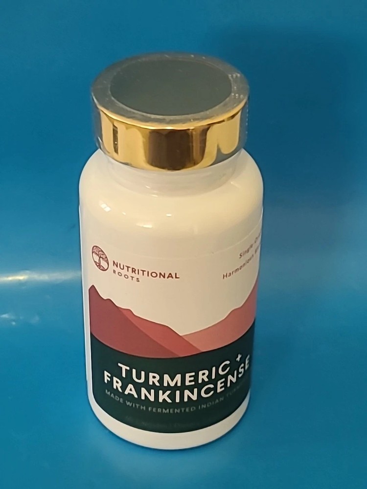 Nutritional Roots TURMERIC+ FRANKINCENSE Plant Powered Comfort, 60 CAPS 06/28