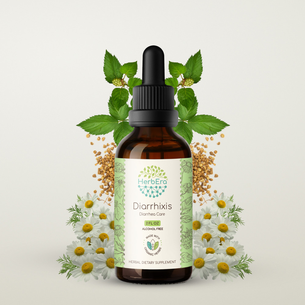 HerbEra Diarrhixis Alcohol-FREE Tincture. Diarrhea Care