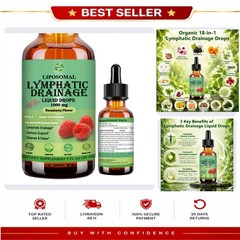 Liposomal Lymphatic Drainage Drops Herbal Detox Immune Support 1 fl oz