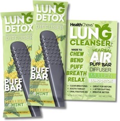 Health Chews Mullein Herbal Detox Breather with Thyme & Mint for Lung Cleanse