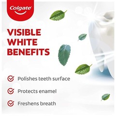 4 X 100gm Colgate Visible White Teeth Whitening Toothpaste Removes Plaque