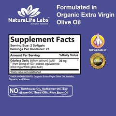 NaturaLife Labs Odorless Garlic – 3,000 mg Equivalent per Serving – 150…