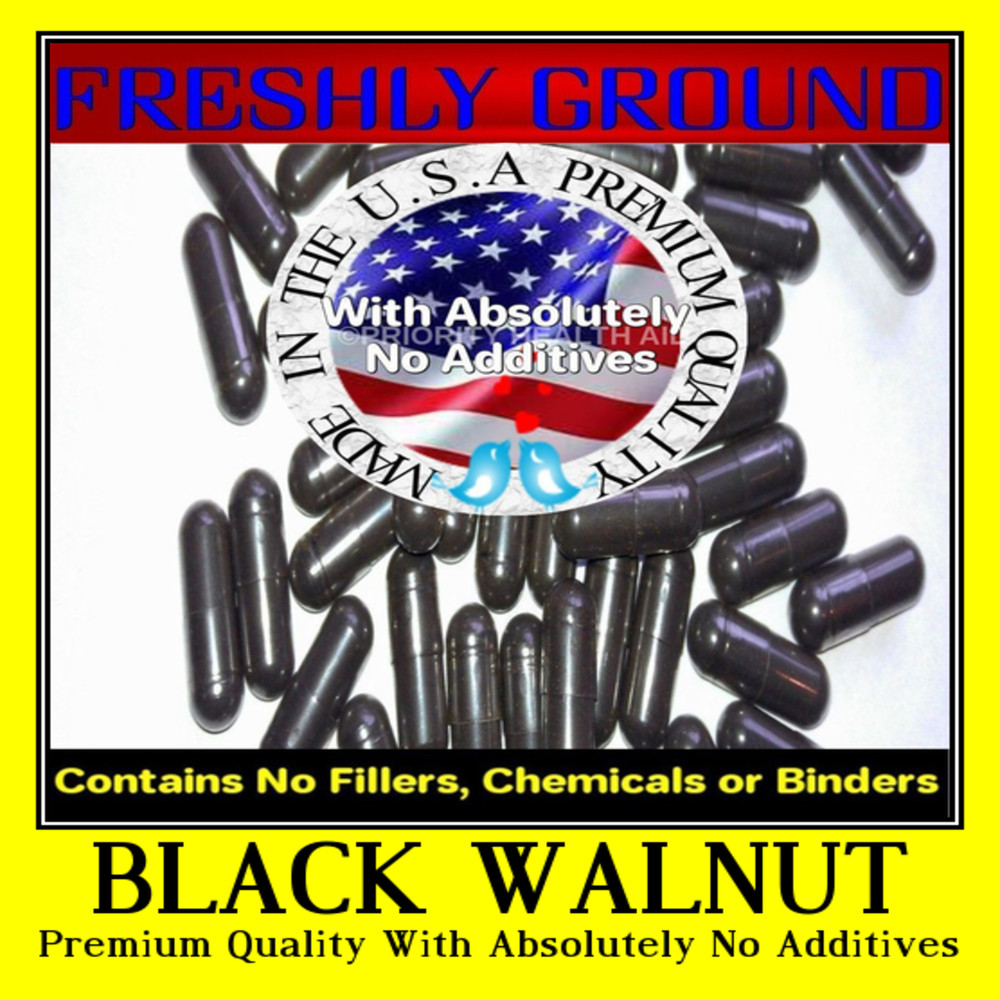 BLACK WALNUT HULLS With Absolutely No Additives Potency 100 Vegetarian Capsules