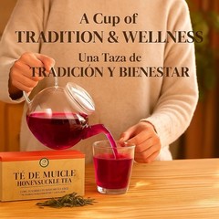 Muicle Té (Mexican Honeysuckle Herbal Tea) – 25 Tea Bags – 100% Natural, Vegan
