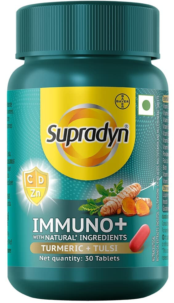 Supradyn Immuno+ Multivitamin Natural Immunity Booster 30 Tablets Free Shipping