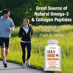 Sea moss, bladderwrack and burdock root capsules, immune and thyroid care