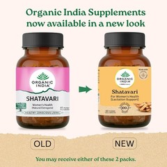 Organic India SHATAVARI 60 Capsules (Pack of 2) Boosts Women reproductive health
