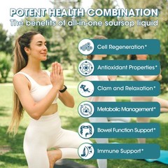 Soursop Graviola Liquid Drop+Sea Moss Turmeric Vitamin Zinc Regeneration Immune