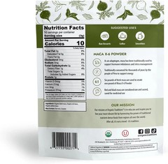 Organic Traditions Maca X-6 Black/Red Powder Organic 5.3 oz (150 g) Pack of 6