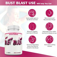 Bust Blast Loaded Increase Breast Size Fast. Female Breast Enhancemet Pills