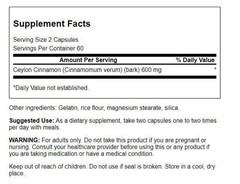 Swanson Full Spectrum True Cinnamon – Herbal Supplement 240 Count (Pack of 1)