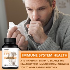 10x Mushroom Complex Supplement – Lions Mane, Reishi, Shiitake, Immune Capsule