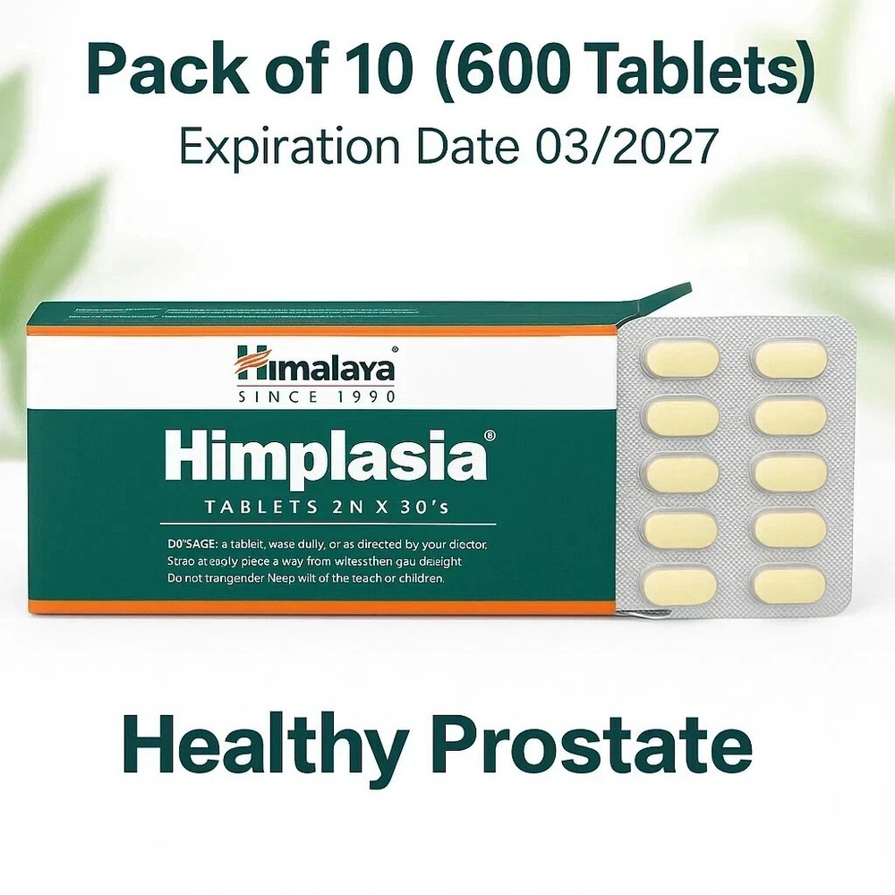 (Pack of 10) Himalaya Himplasia (600 Tablets) Supports prostate health balance.