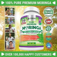 High-Potency Moringa Capsules – 1000mg per Serving, Gluten-Free Health Booster
