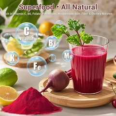Red Beet Root Powder Beta Vulgaris Non-GMO Nitric Oxide Extract Super Food Juice