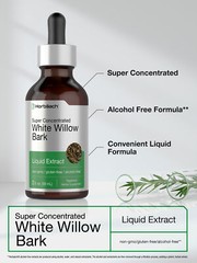 White Willow Bark Liquid Extract | 2 fl oz | Alcohol Free | by Horbaach