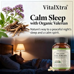 Valerian Root Sleep 120 Capsules Promote Muscle Relaxation Heart Health Mood