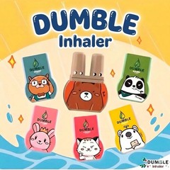 Dumble Double Hole Herbal Inhaler 6 Animal Designs Dual Entry Thai Yadom 6 pcs