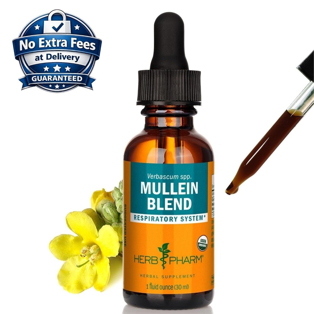 Mullein Herbal Drops 1 oz (30 mL) Certified Organic Extract Blend