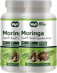 Moringa Oleifera Leaf & Seed Powder 80:20 – 180 Capsules, 1000mg (1 Packs)