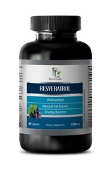 natural energy boosting – RESVERATROL 1200mg – polyphenol supplement 1 Bottle