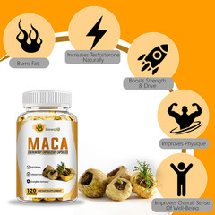 L-Arginine & Maca Root Capsules Natural Energy Stamina Performance Support