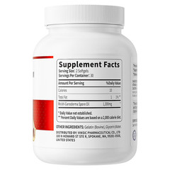 Ganoderma Spore Oil Capsules: Vinsic Reishi Mushroom Supplement, 60Ct