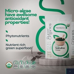 Spirulina Powder Organic 6oz Raw Green Vegan Non-GMO Gluten-Free