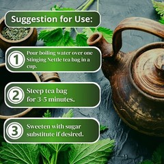 Stinging Nettle Tea 50 Herbal Teabags -0 Natural Dried Te de of Ortiga/Urtica