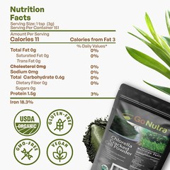 Chlorella Cracked Cell Powder 100% Pure Organic Non-Gmo Wholesale 1 lb