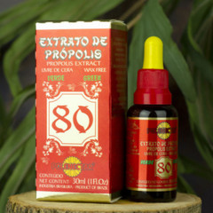 POLENECTAR Propolis Extract Brazilian Green Wax Free 80 Bee Case 24x 30 mL