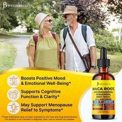 3PK Organic Maca Root Liquid Drops Ashwagandha Fenugreek Beet Root & L-Arginine