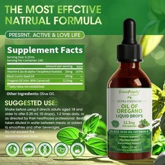 1-5Pack Organic Oil of Oregano Liquid Drops | 2 fl oz | Vegan Herbal Supplement