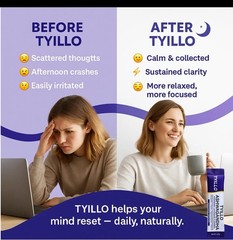 TYILLO Ashwagandha Raspberry Lemonade – Stress Relief 20 Pack – Exp 10/2027